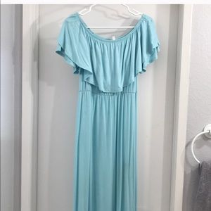 Pinkblush maternity off the shoulder dress